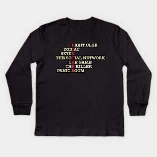 Filmmaking Legend - Fincher Kids Long Sleeve T-Shirt